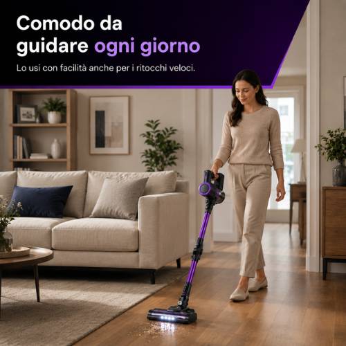 Aspirapolvere wireless leggero e facile da usare