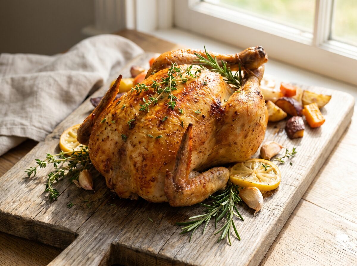 Pollo arrosto senza olio